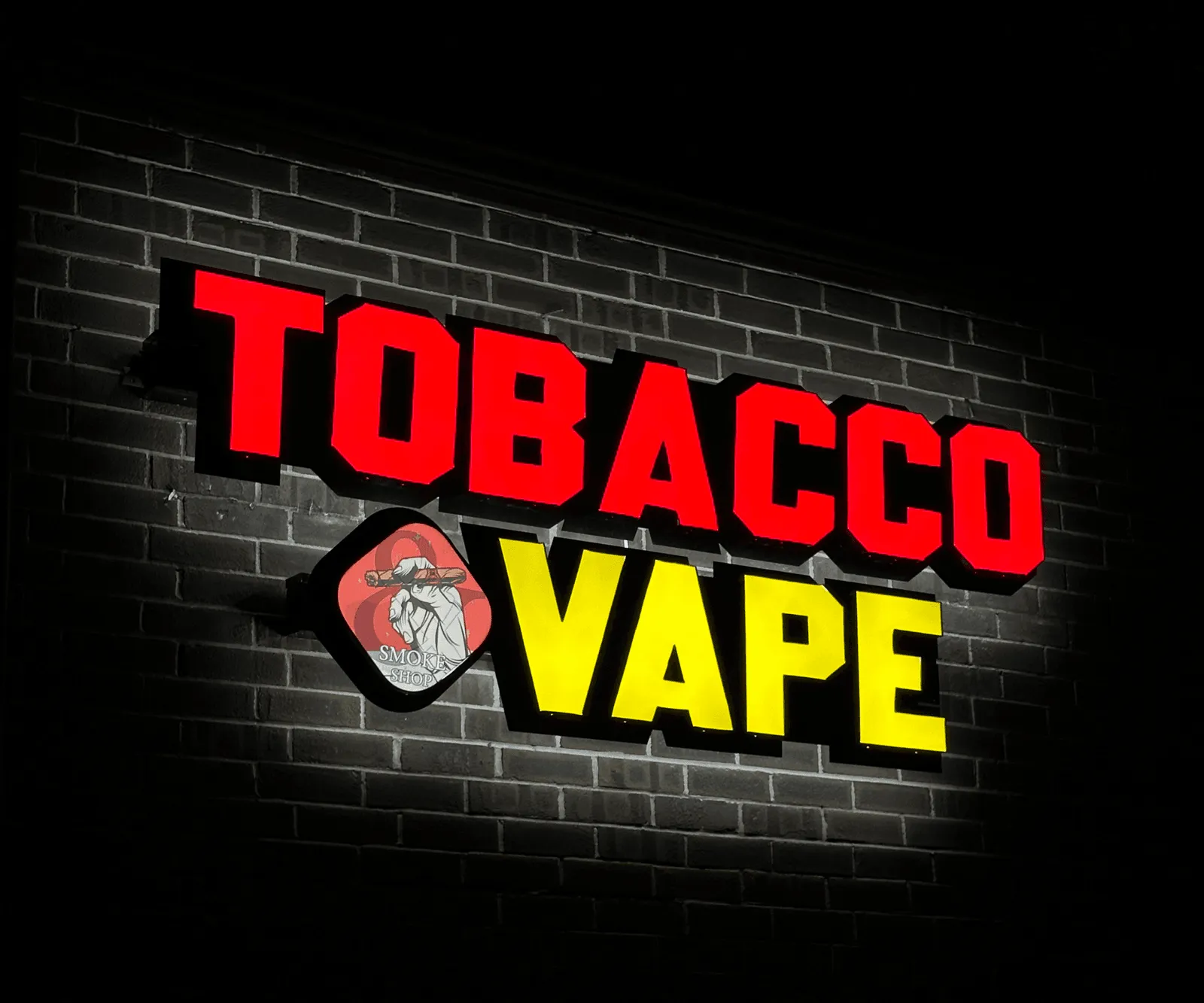 T&V Black Night Channel Letters